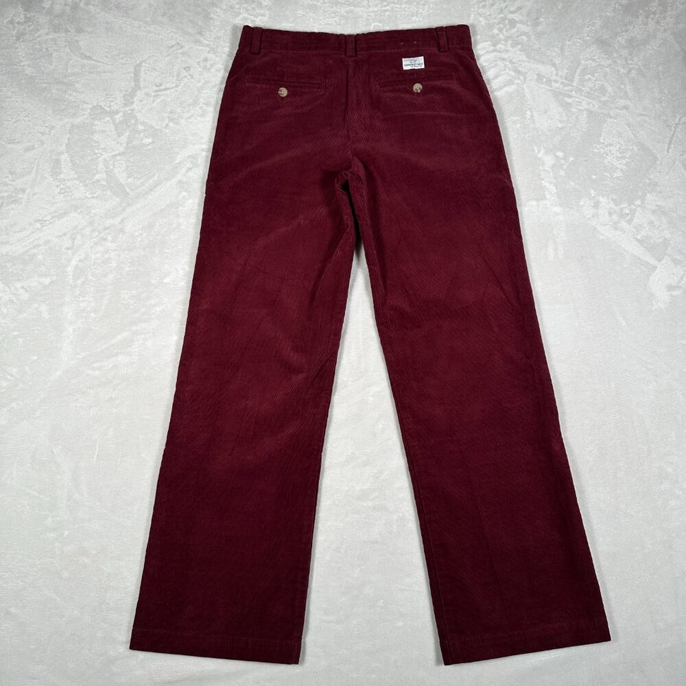 Vineyard Vines Pants Boys Size 18 Burgundy Corduroy Straight Legs Cotton Blend - Picture 11 of 12